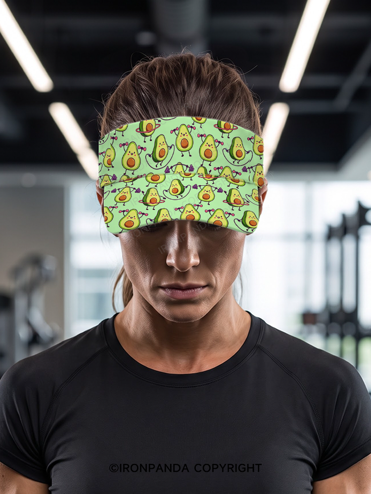AVOCADO FITNESS PARTY Printed Sports Visor