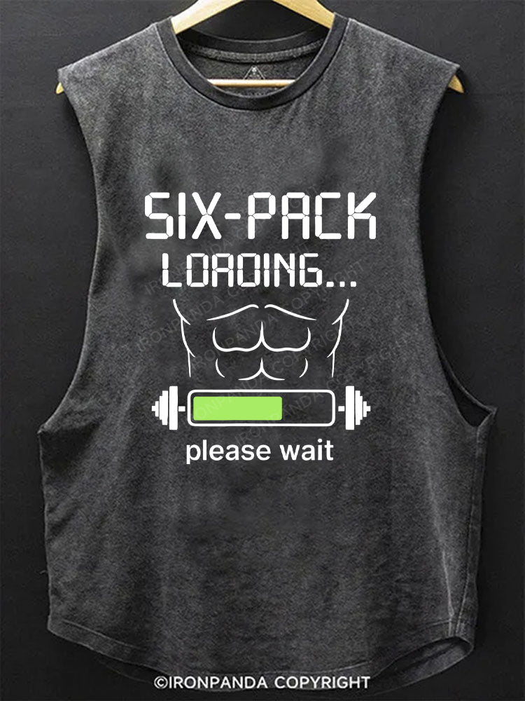 Six-Pack Loading Humor Scoop Bottom Cotton Tank