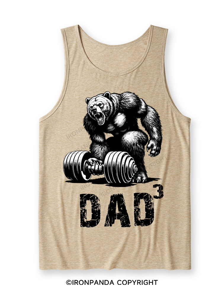 Dad Bear Ultra Soft Heather Tank