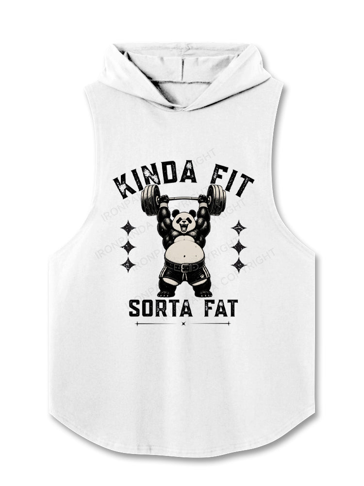 Kinda Fit Sorta Fat Panda Deadlift Hooded Tank