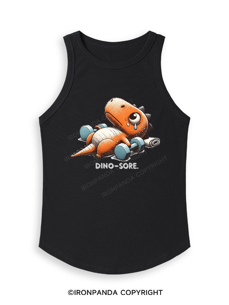 DINO-SORE AFTER WORKOUT Fitted Tank Top