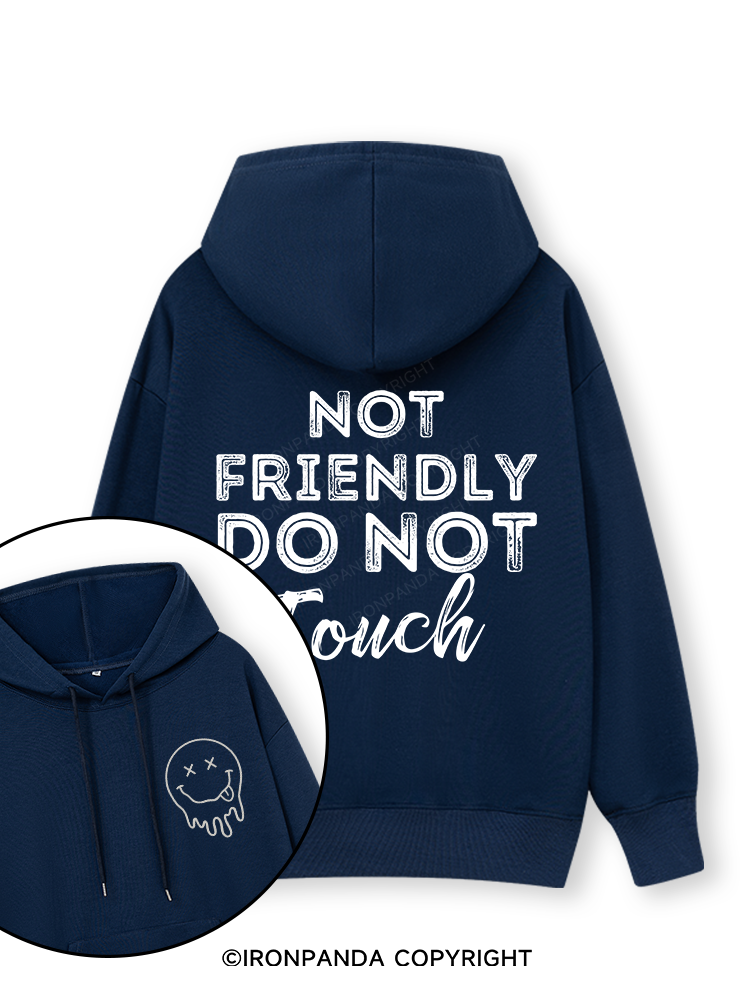 Not friendly, do not touch Double-Sided Printed Classic Gym Hoodie