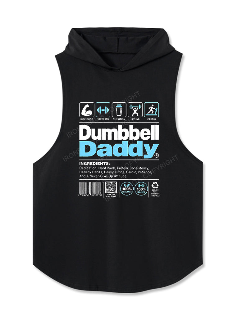 dumbbell daddy Hooded Tank