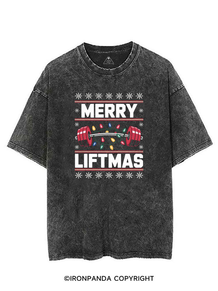 MERRY LIFTMAS XMAS SEASON VINTAGE GYM SHIRT