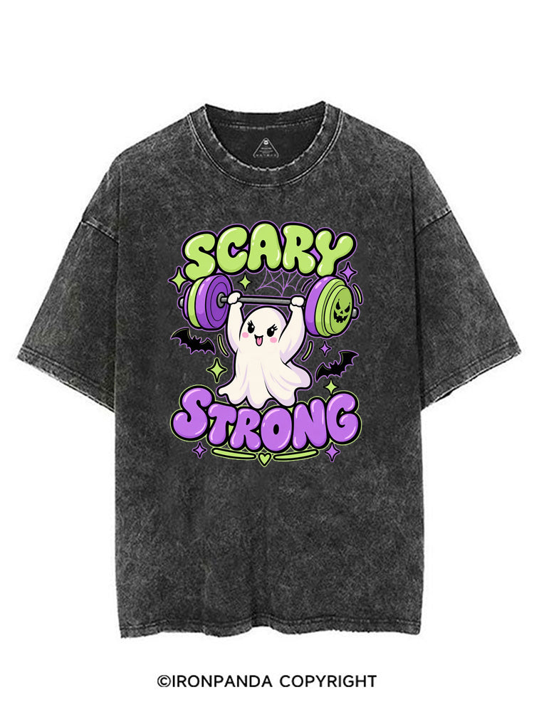 SCARY STRONG HALLOWEEN GHOST VINTAGE GYM SHIRT