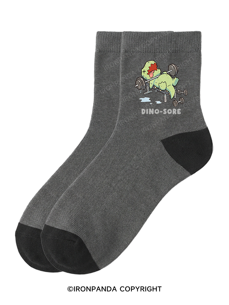 DINO-SORE FUNNY Crew Socks