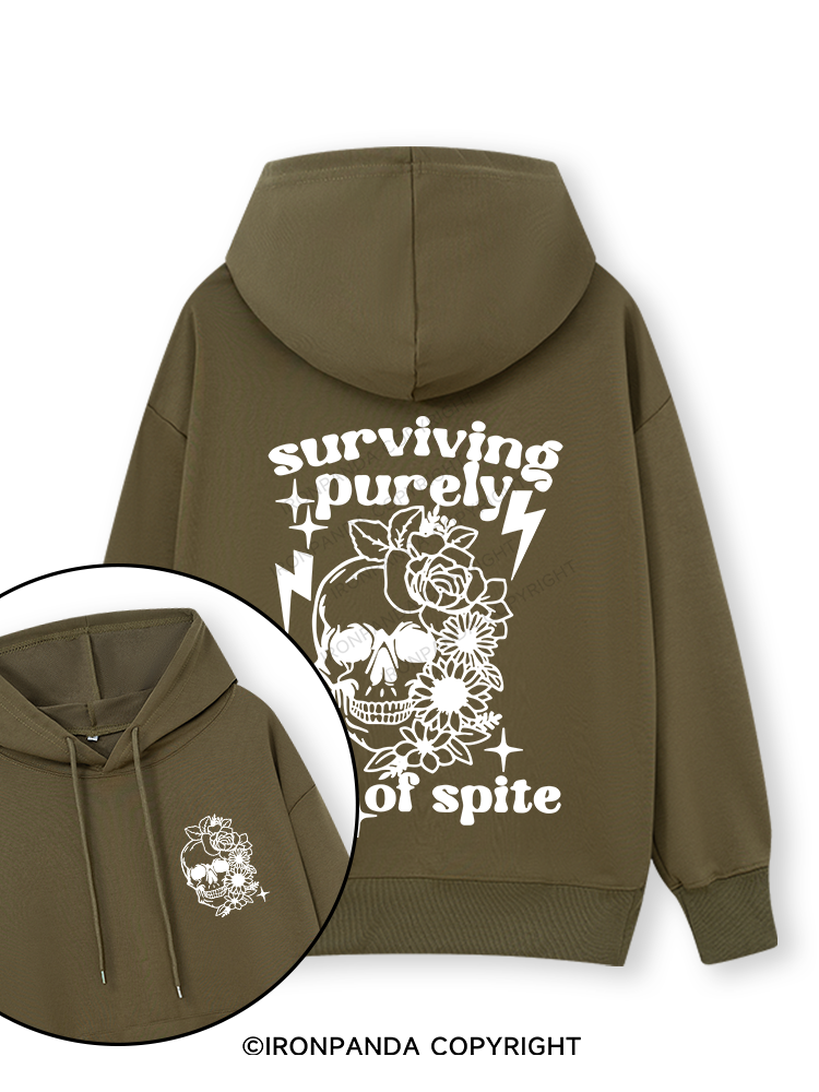 SURVIVING PURELY OUT OF SPITE Double-Sided Printed Classic Gym Hoodie