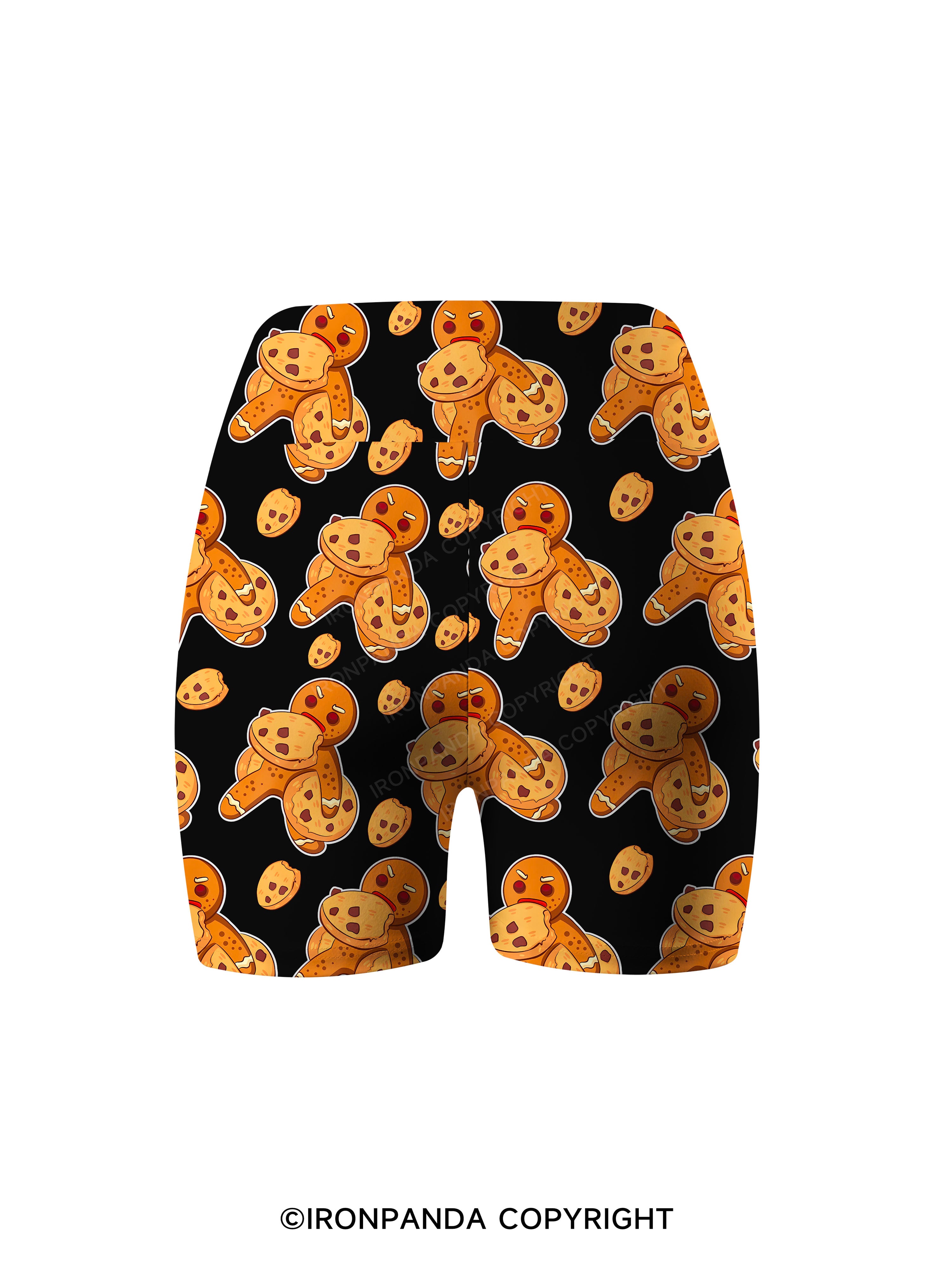 I DID IT ALL FOR THE COOKIES Printed Yoga Cycling Shorts