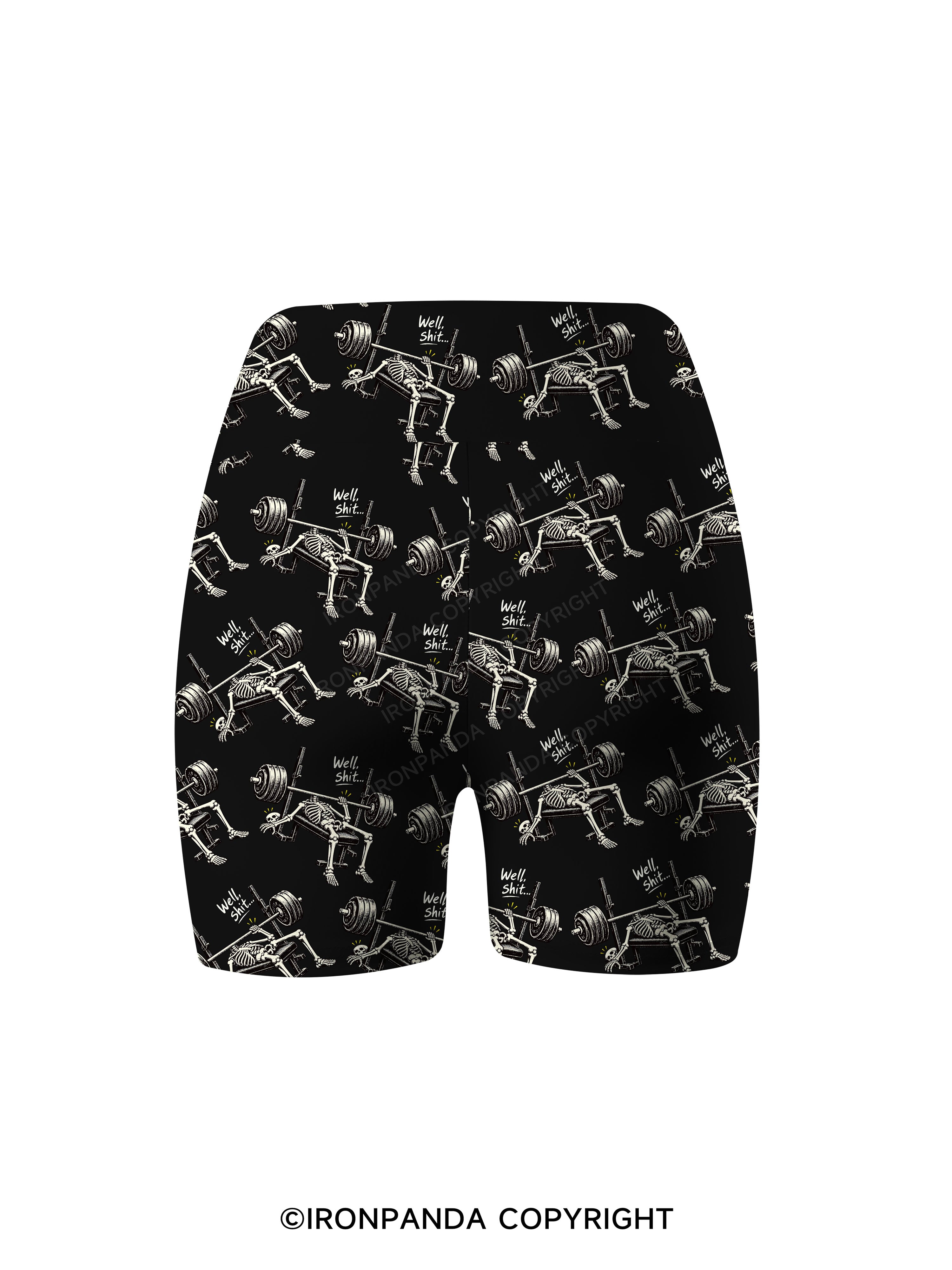 Well Shit...Funny Printed Yoga Cycling Shorts