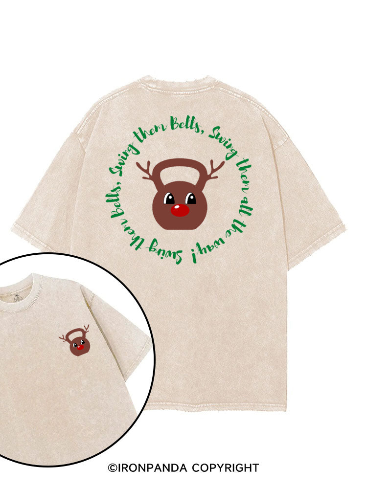 SWING THEM BELLS, SWING THEM BELLS, SWING THEM ALL THE WAY! printed Gym Shirt