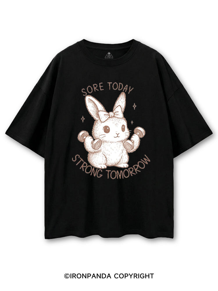 SORE TODAY STRONG TOMORROW BUNNY COTTON PUMP COVER