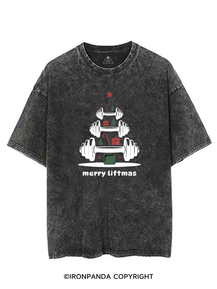 Merry Liftmas Funny Christmas Gym VINTAGE GYM SHIRT