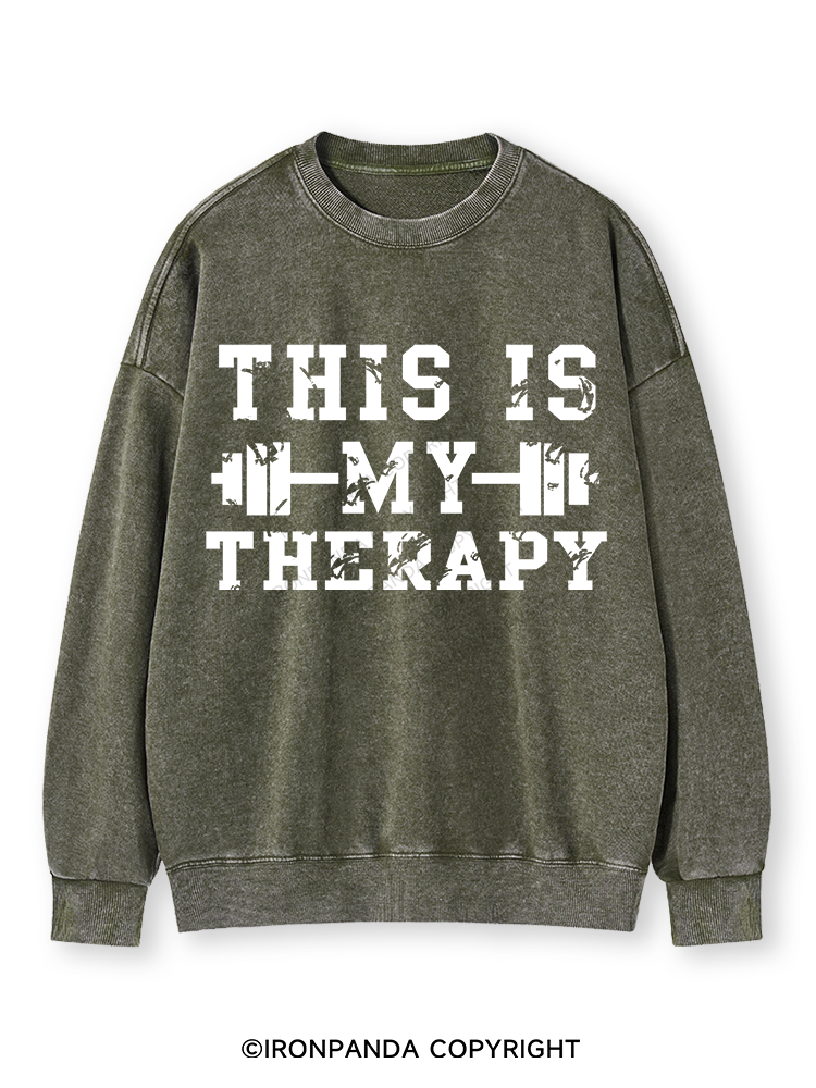 THIS IS MY THERAPY Washed Sweatshirt