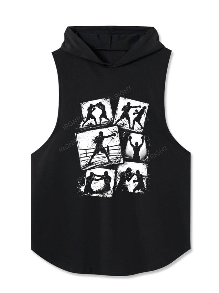 Vintage Boxing Player Boxer Hooded Tank