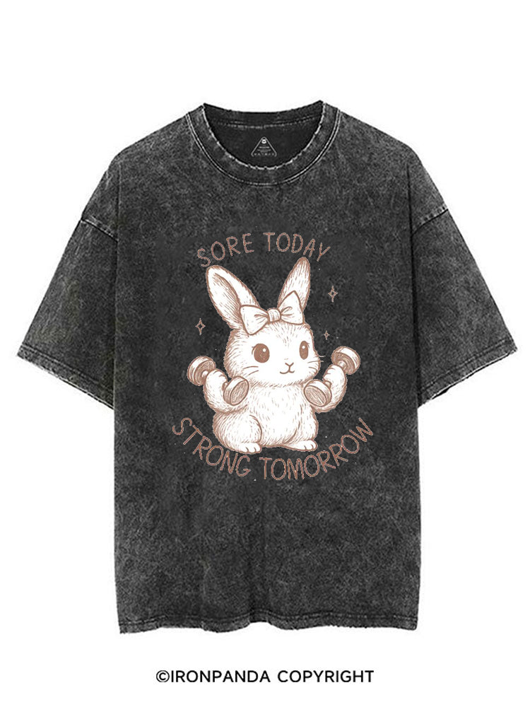 SORE TODAY STRONG TOMORROW BUNNY VINTAGE GYM SHIRT