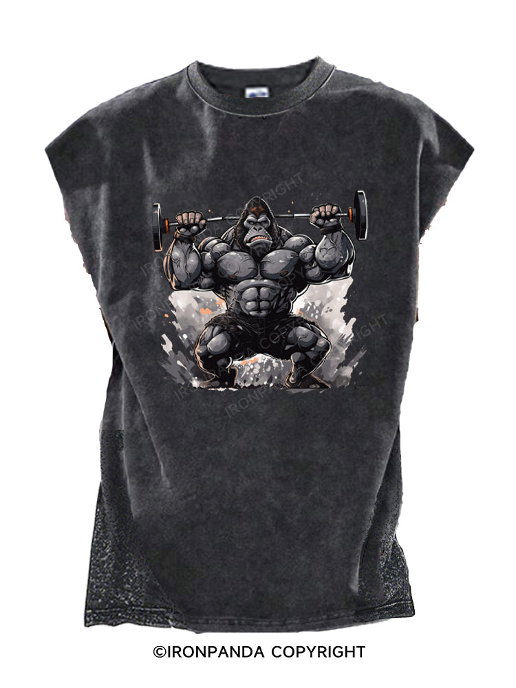 gorilla deadilft Cut Off Tank