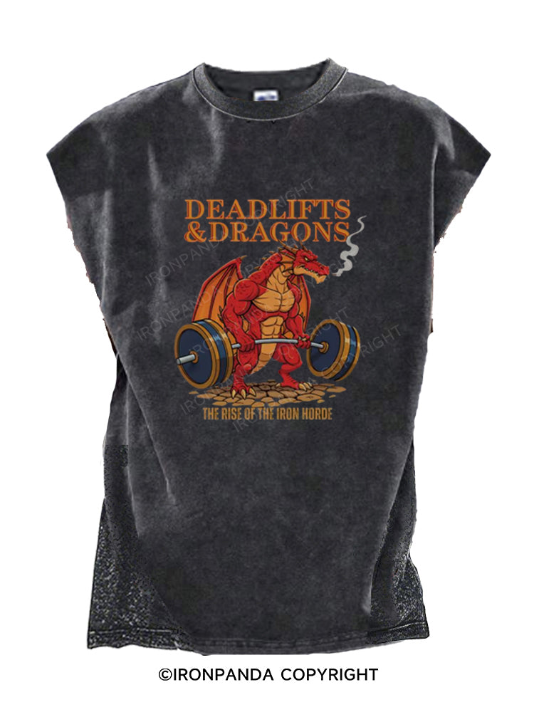 Deadlifts and Dragons Cut Off Tank