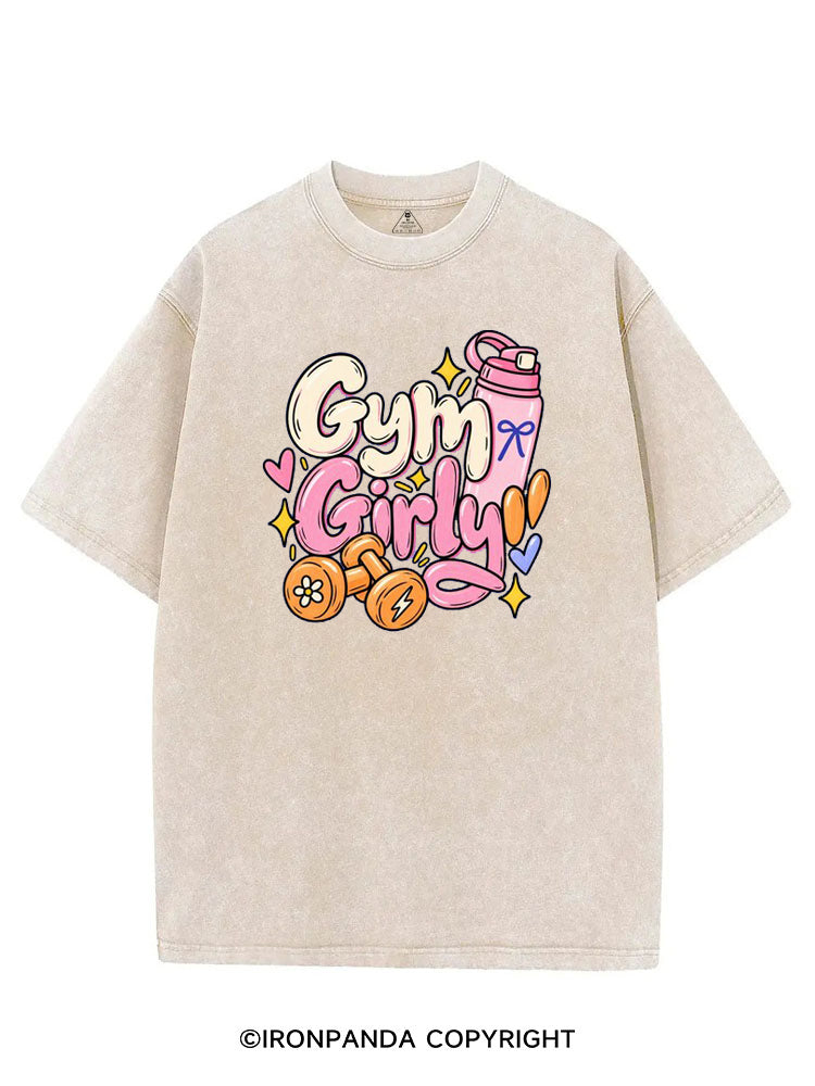 GYM GIRLY FUNNY WORKOUT VINTAGE GYM SHIRT