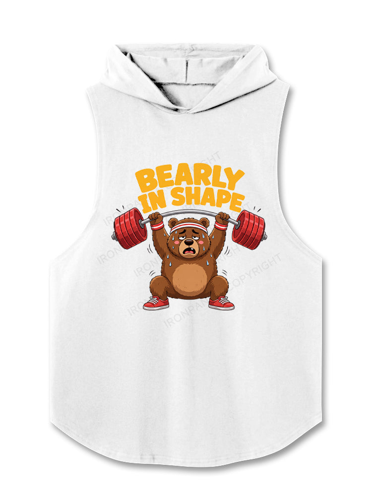 Funny Bear Workout Bearly In Shape Hooded Tank