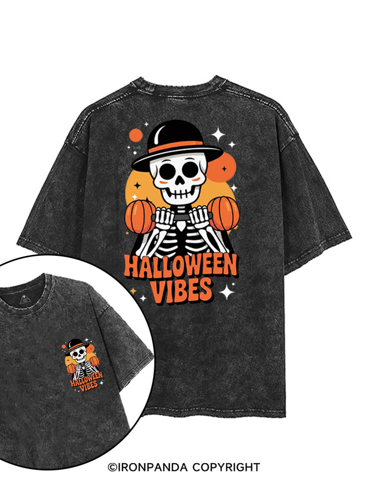 HALLOWEEN VIBES STRONG MIND printed Gym Shirt