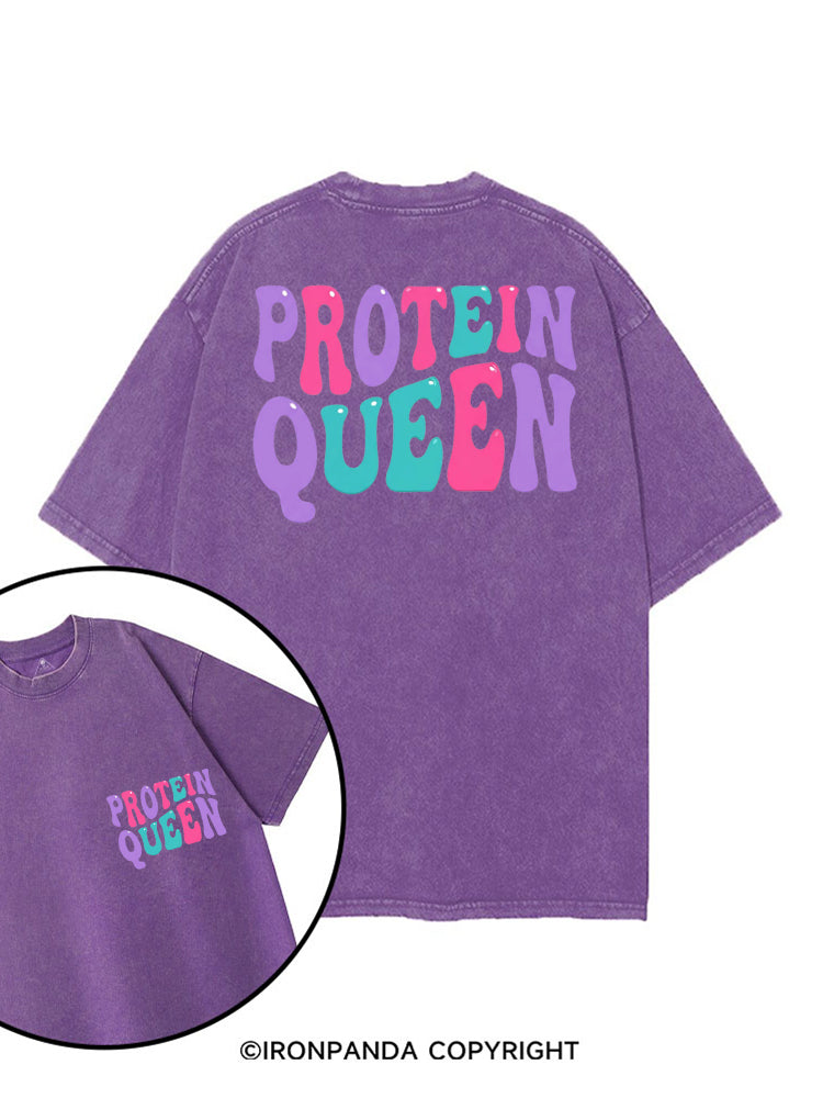 PROTEIN QUEEN printed Gym Shirt