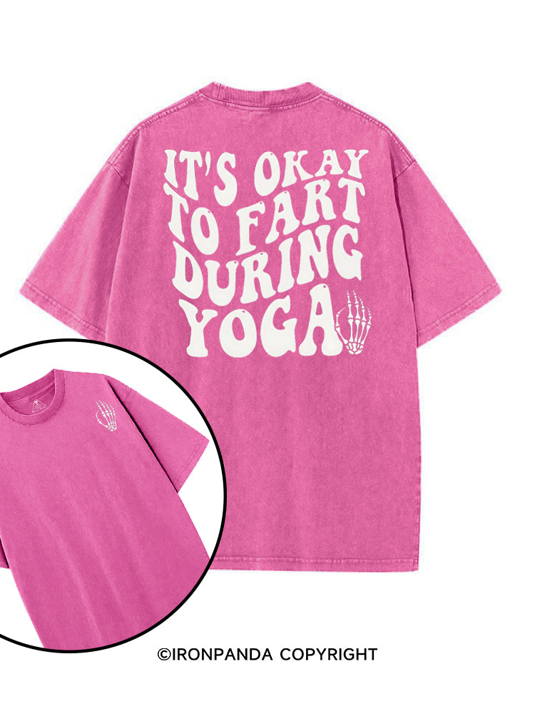 ITS OKAY TO FART DURING YOGA printed Gym Shirt