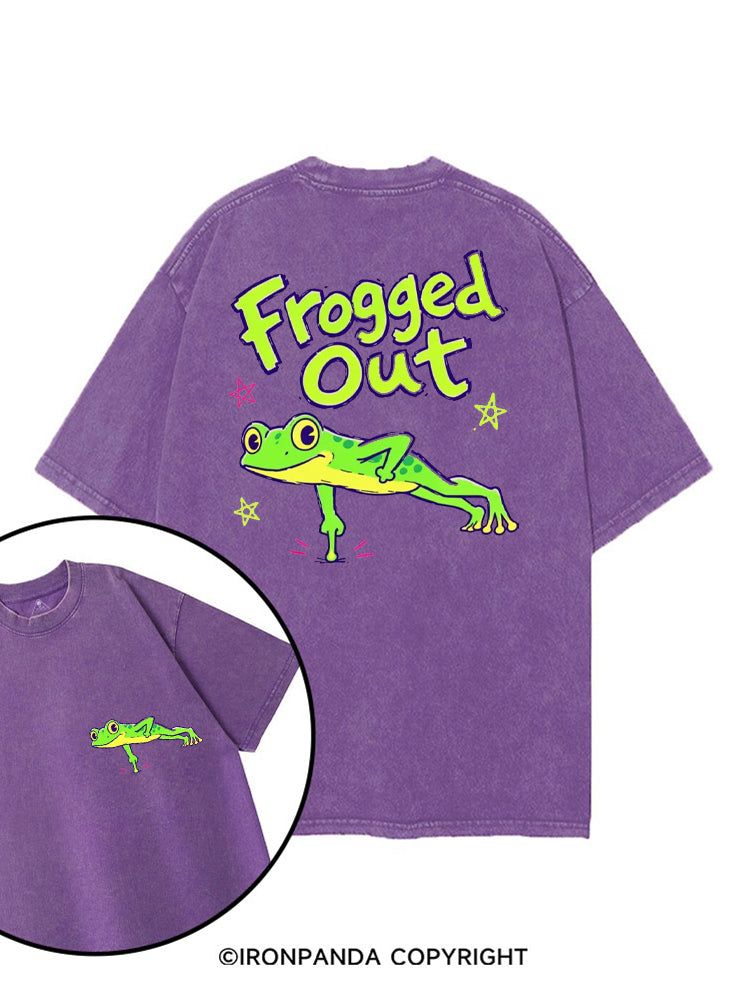 FROGGED OUT printed Gym Shirt