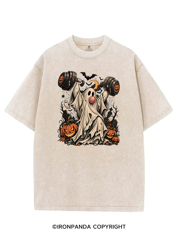 VINTAGE GHOST GYM WEIGHTLIFTING VINTAGE GYM SHIRT