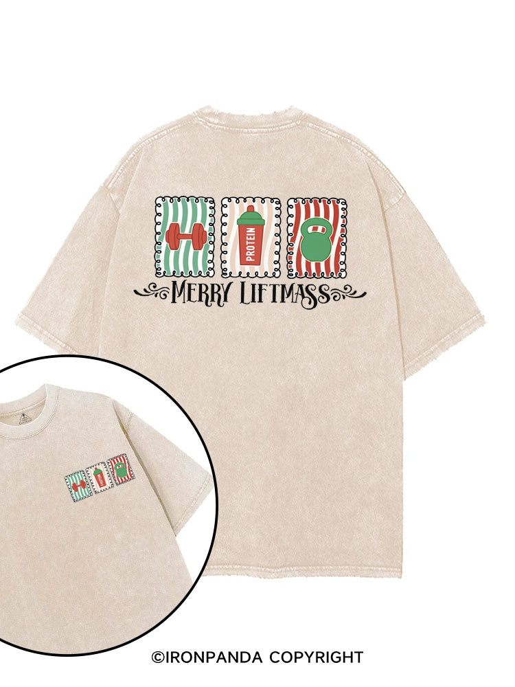 MERRY LIFTMASS CHRISTMAS WORKOUT printed Gym Shirt
