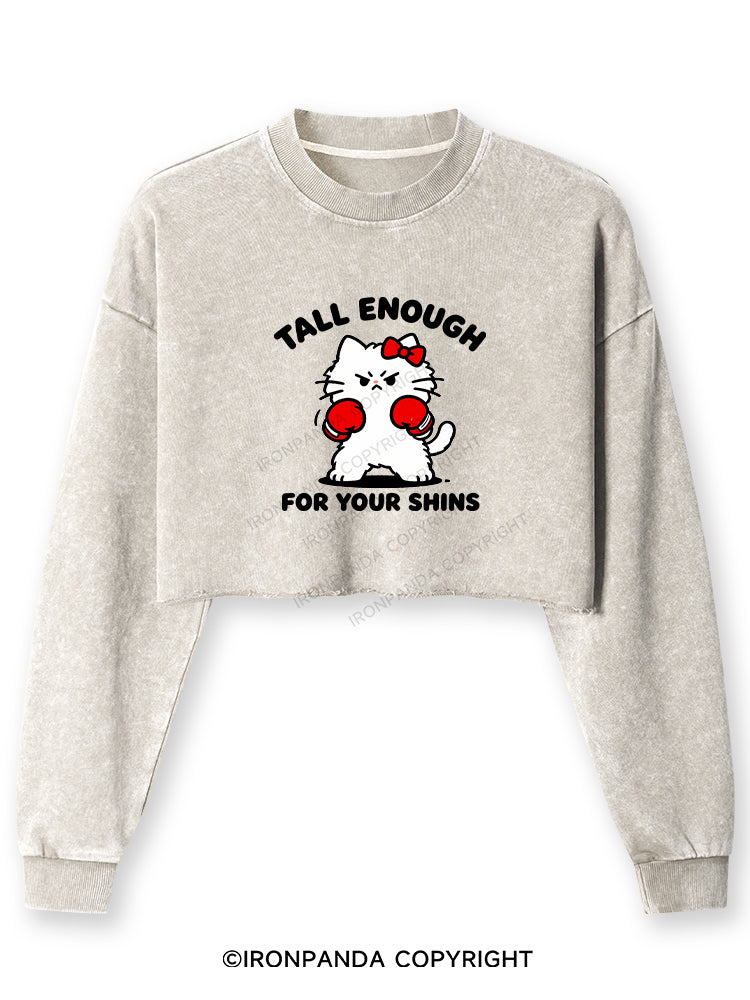 Tall Enough For Your Shins Washed Long-Sleeve Crop Top