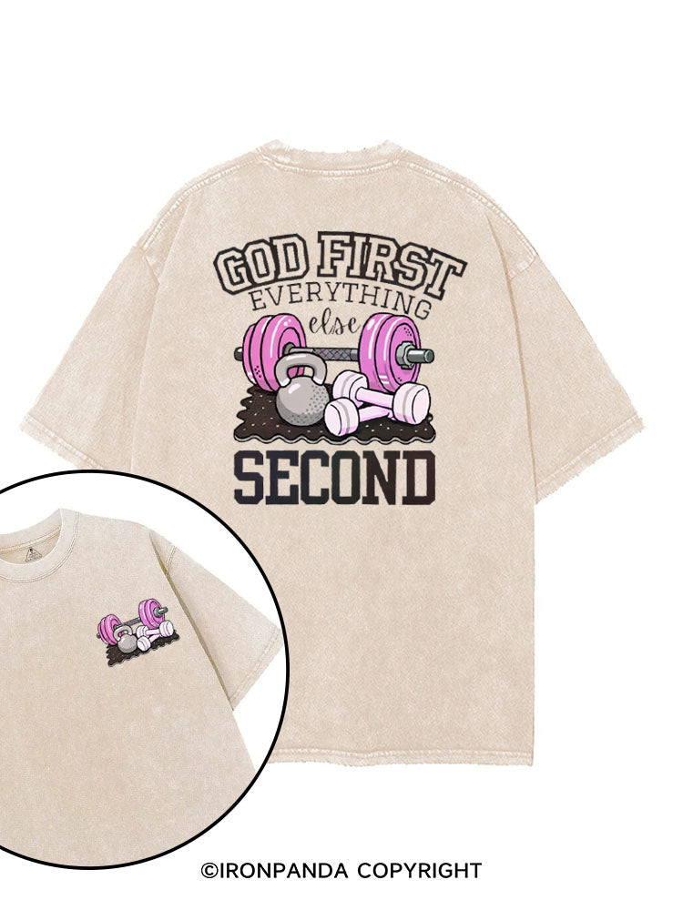 GOD FIRST EVERYTHING ELSE SECOND printed Gym Shirt