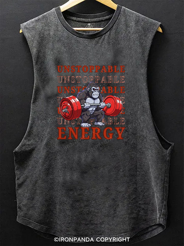 UNSTOPPABLE ENERGY GORILLA Scoop Bottom Cotton Tank