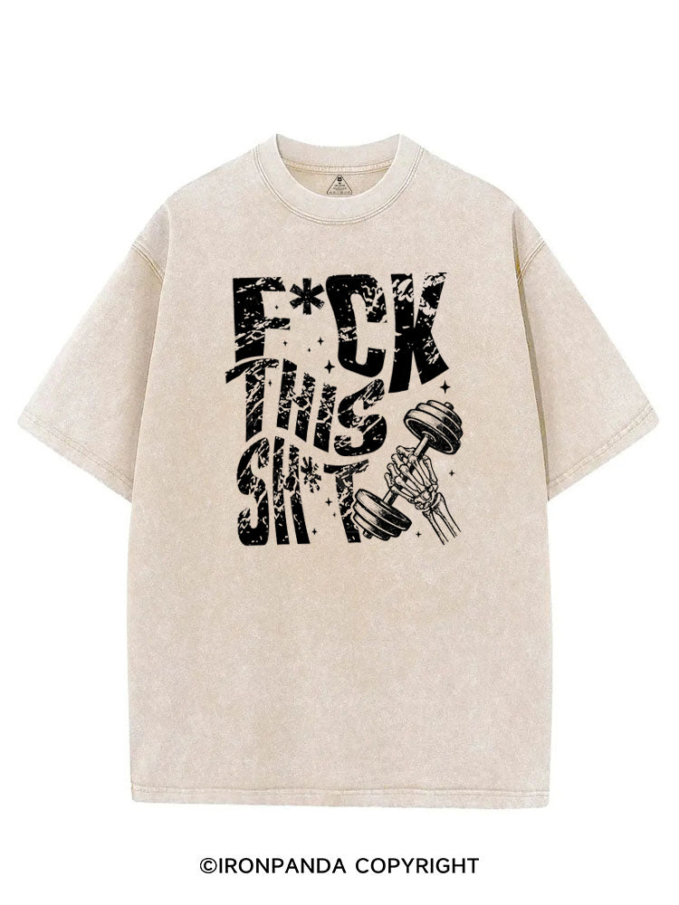 FUCK THIS SHIT GYM SKELETON VINTAGE GYM SHIRT