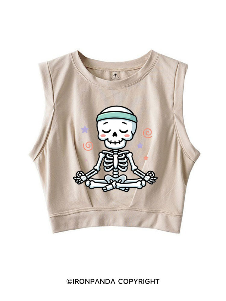 MINDFUL BONES SLEEVELESS CROP TOPS