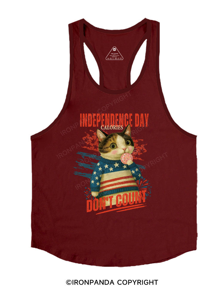 INDEPENDENCE DAY CALORIES DON'T COUNT Stringer Gym Vest