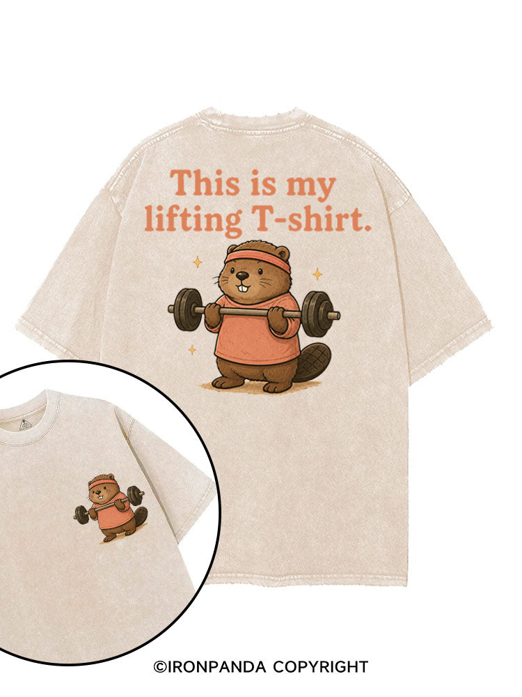 THIS IS MY LIFTING T-SHIRT printed Gym Shirt