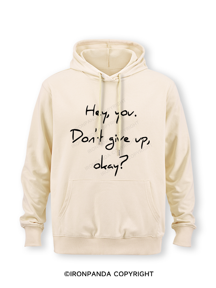 hey you don't give up Classic Gym Hoodie