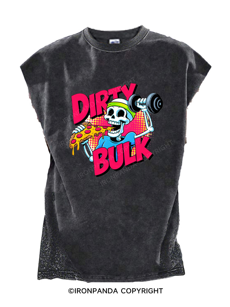 Dirty Bulk Pizza Skeleton Cut Off Tank
