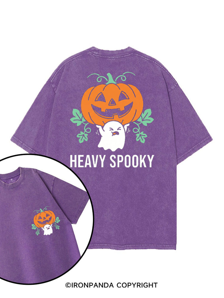 HEAVY SPOOKY CUTE GHOST printed Gym Shirt