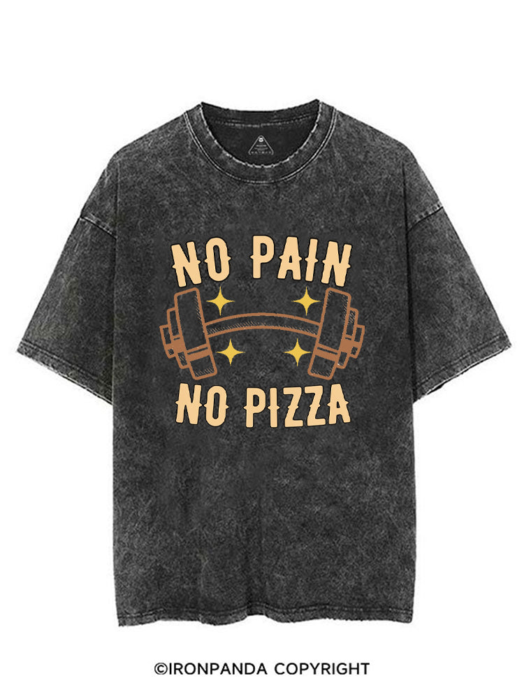 No Pain no Pizza Funny Workout VINTAGE GYM SHIRT