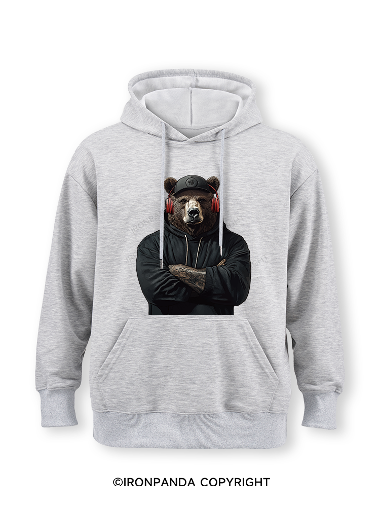 Bear with headphones Classic Gym Hoodie