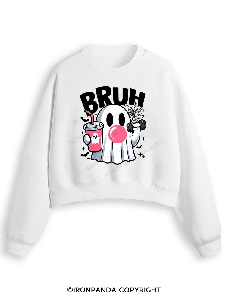 BRUH Fleece Crop Sweatshirt