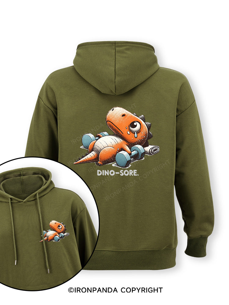 DINO-SORE AFTER WORKOUT Double-Sided Printed Classic Gym Hoodie