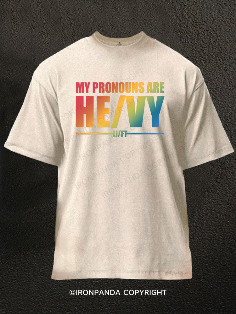 My Pronouns Are He/Vy Li/Ft Washed Gym Shirt