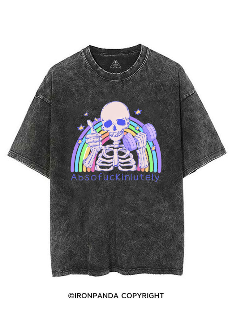 ABSOFUCKINLUTELY GYM SKELETON VINTAGE GYM SHIRT