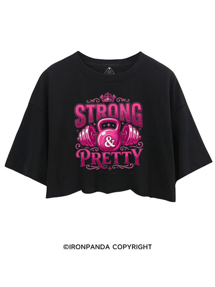 STRONG & PRETTY STRONG VIBES CROP TOPS