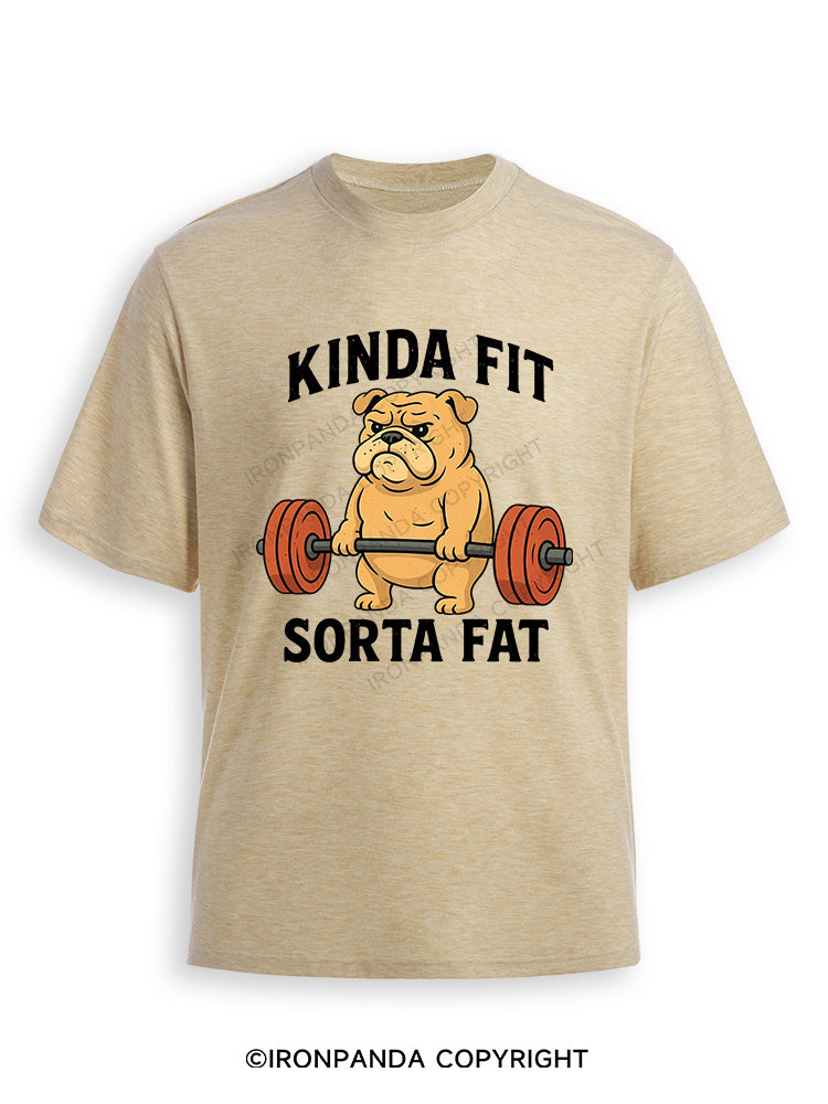 Kinda Fit Sorta Fat Dog New Ultra Soft Heather T-Shirt
