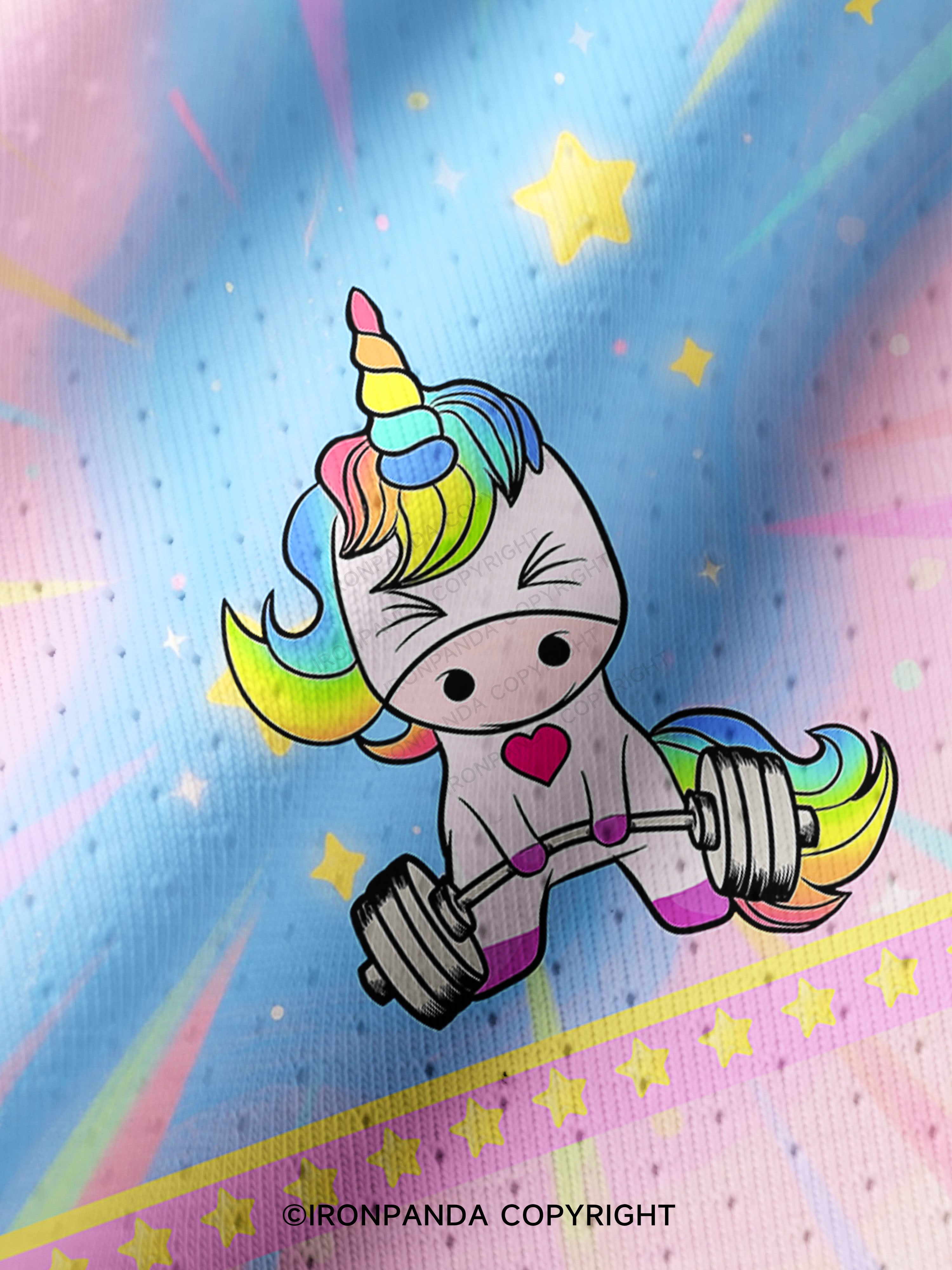 Strong Unicorn Deadlift Heavy Weights Pro Mesh Jersey