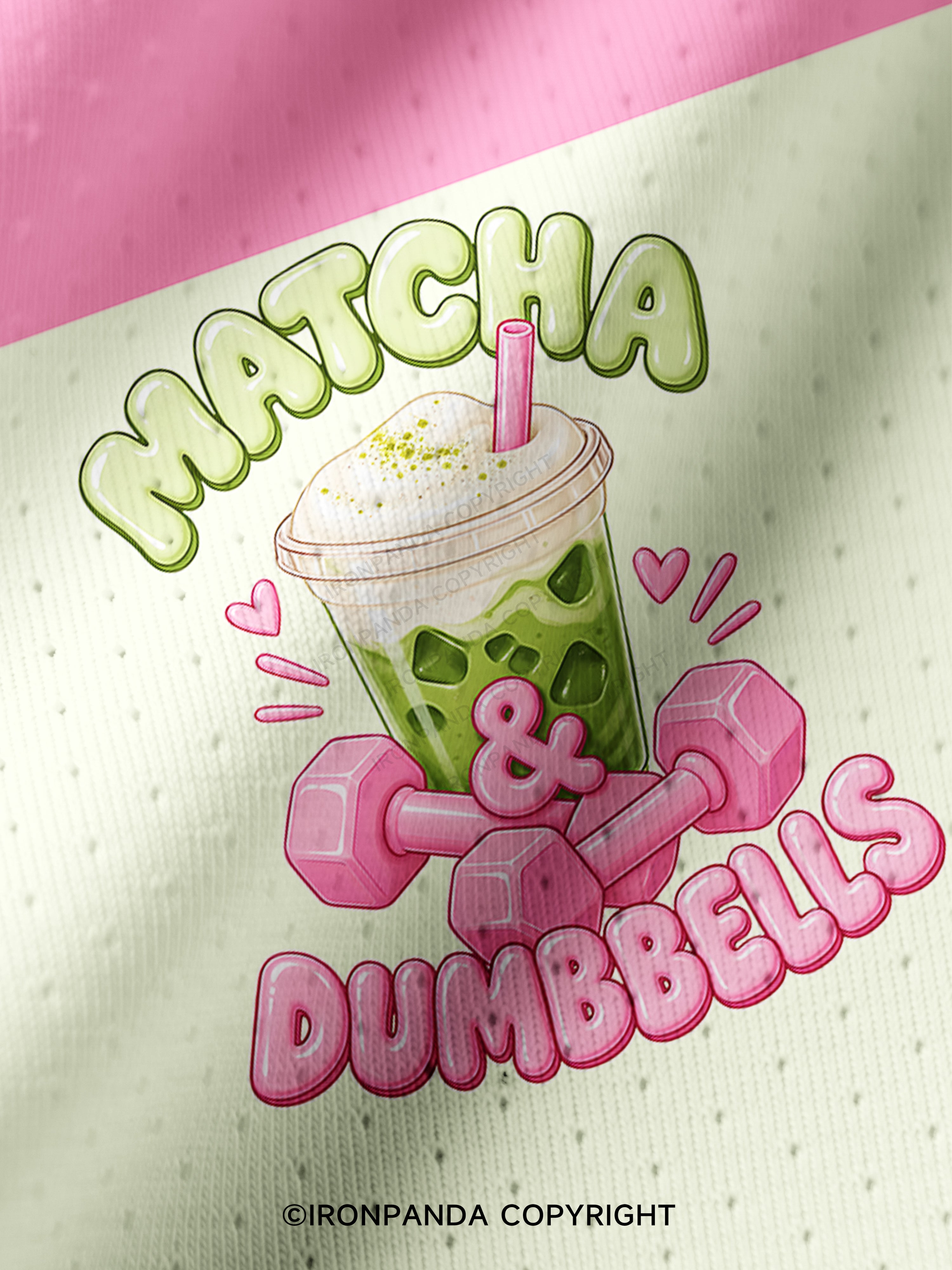 MATCHA & DUMBBELLS MATCHA GYM LOVER Pro Mesh Jersey
