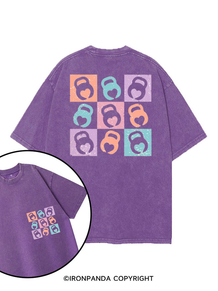 COLORS KETTLEBELL HEART printed Gym Shirt